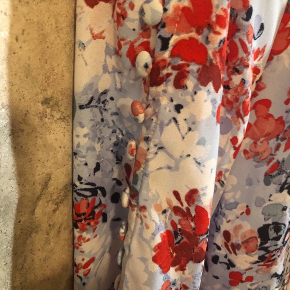 Zac & Rachel Petite Button & Tie 3/4 Blouse - Picture 6 of 12